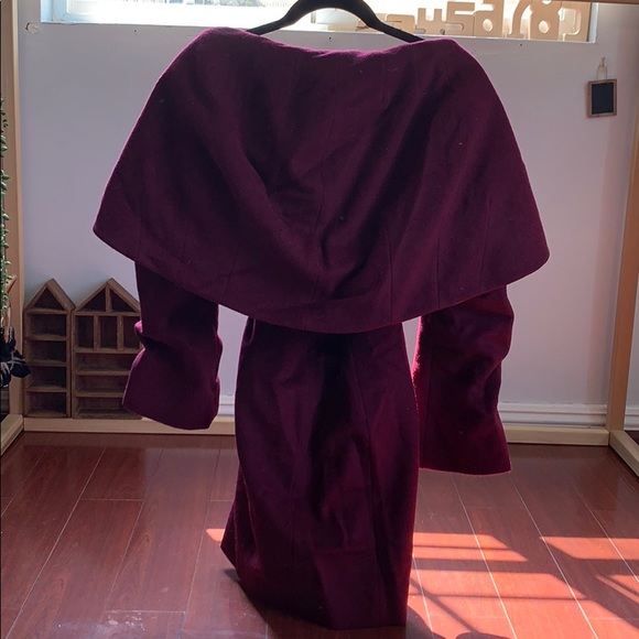 Bebe Burgundy Coat with Hood - Picture 2 of 3